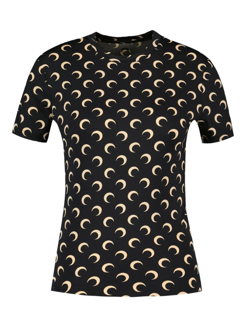 Marine Serre Moon jersey T-shirt Zwart