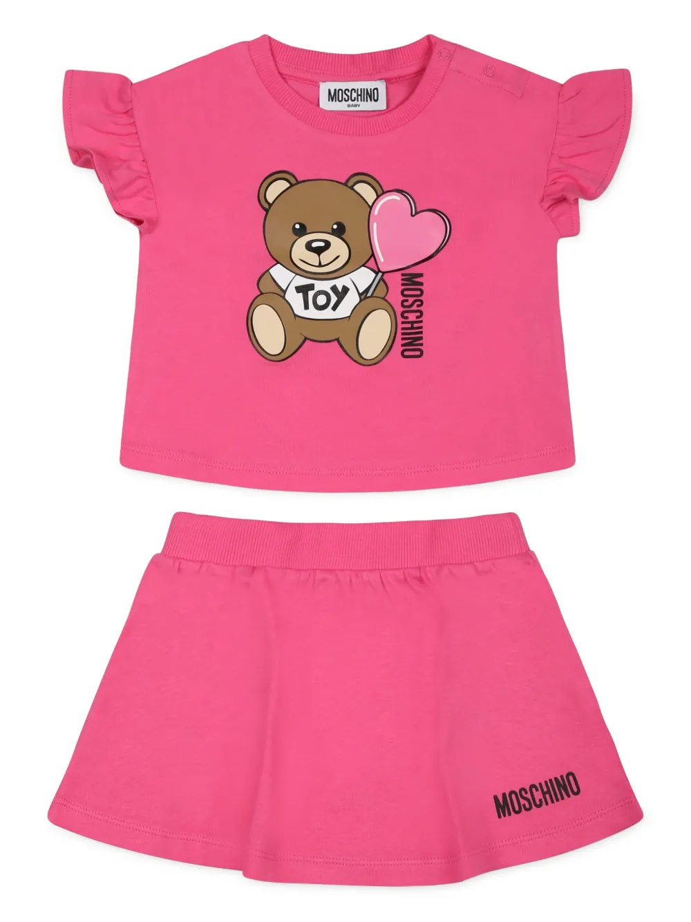 Moschino Kids Rok met logoprint Roze