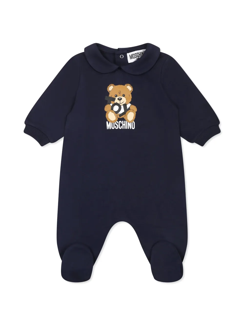 Moschino Kids cotton babygrow set - Blauw