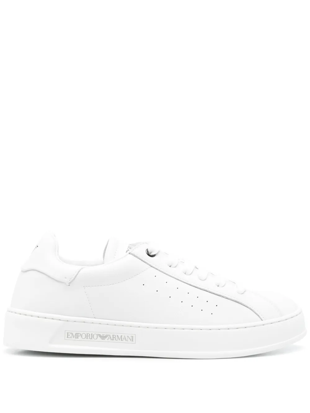 Emporio Armani Leren sneakers Wit