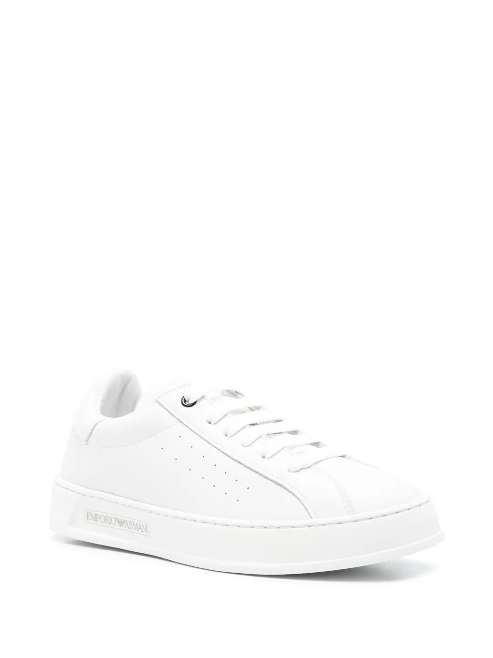 Emporio Armani Leren sneakers Wit