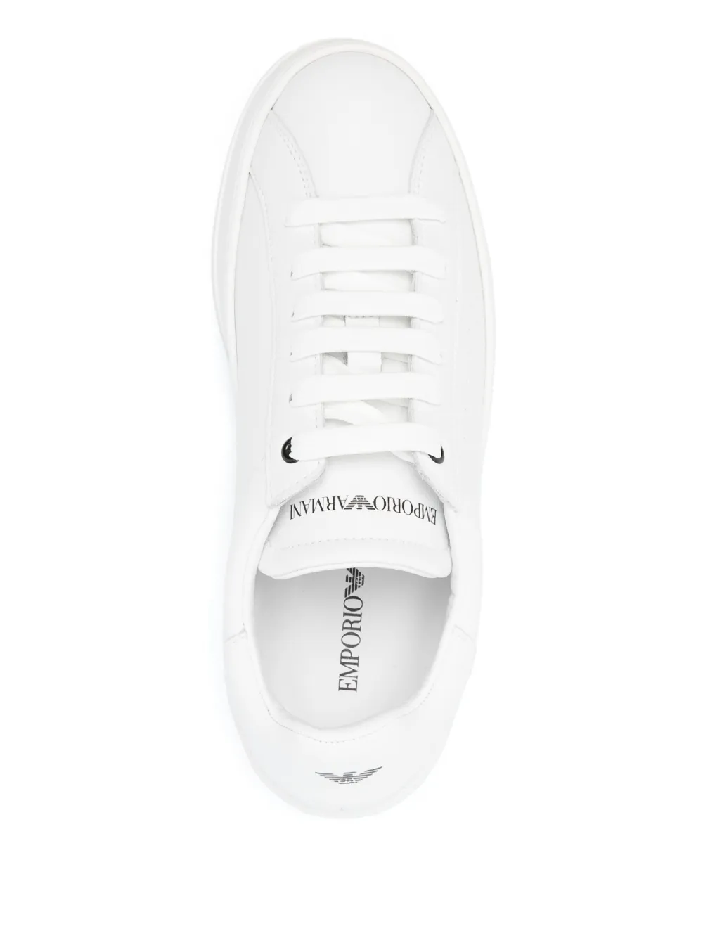 Emporio Armani Leren sneakers Wit