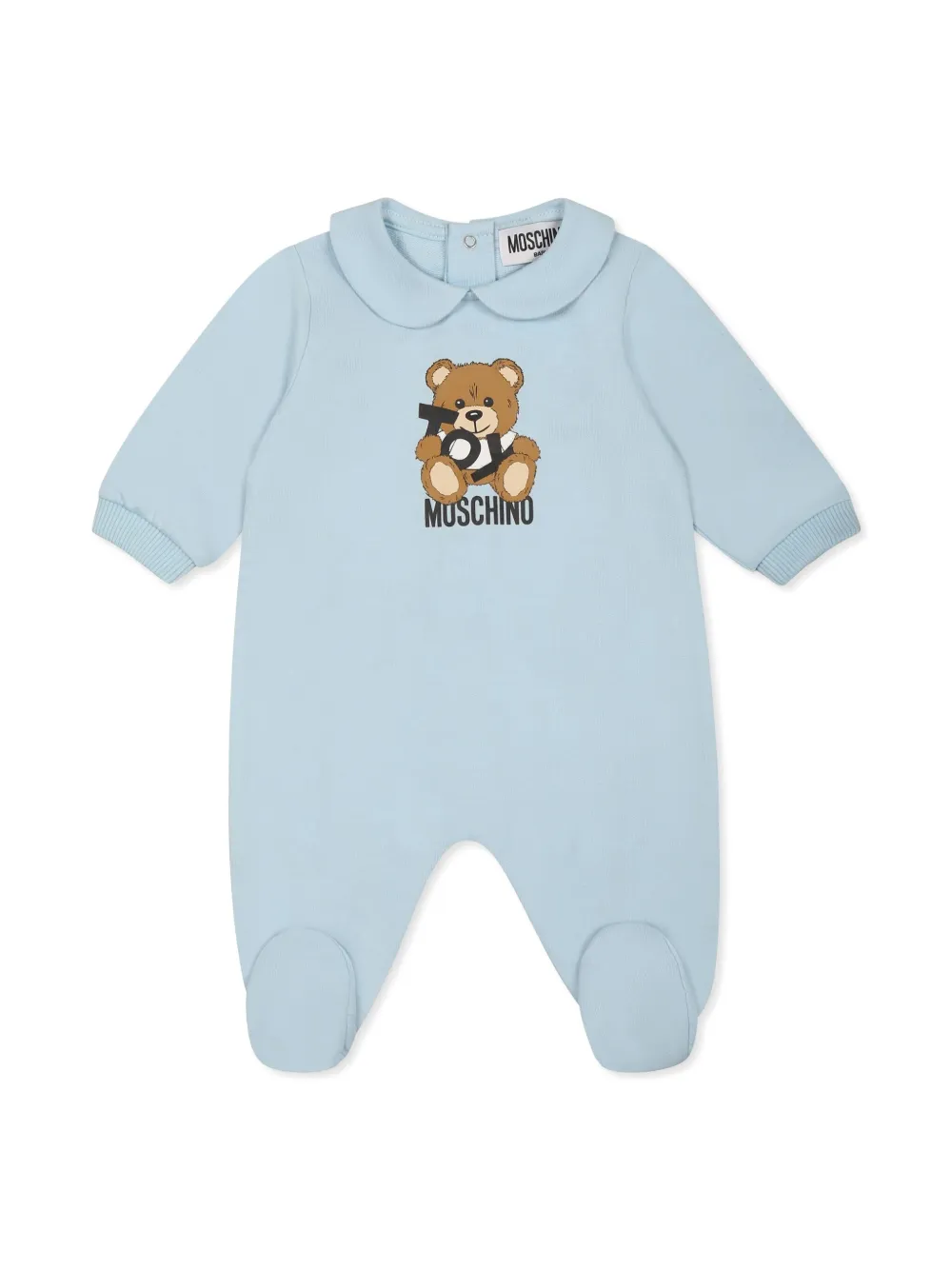 Moschino Kids cotton babygrow set - Blauw