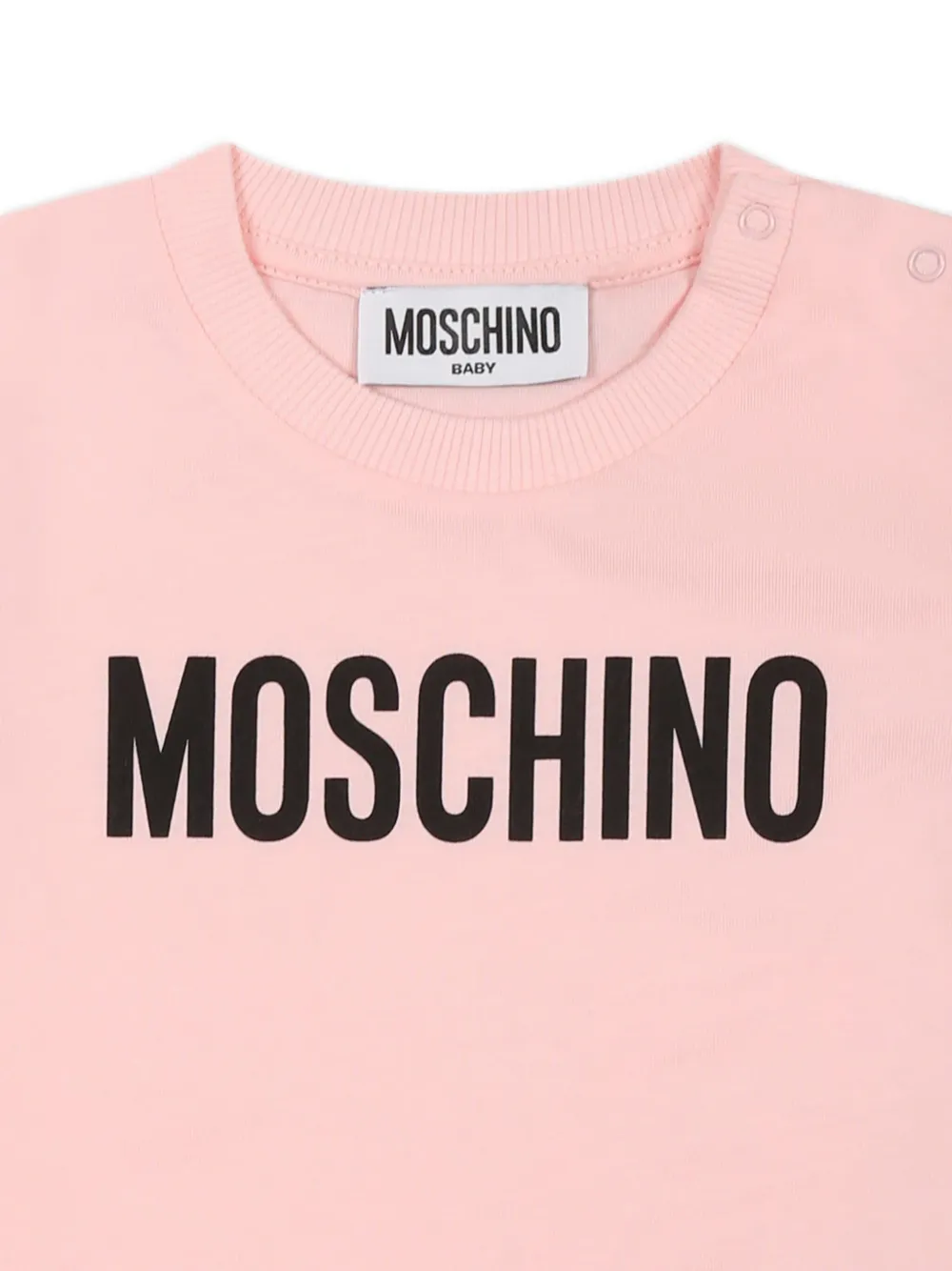 Moschino Kids T-shirt met logoprint Roze