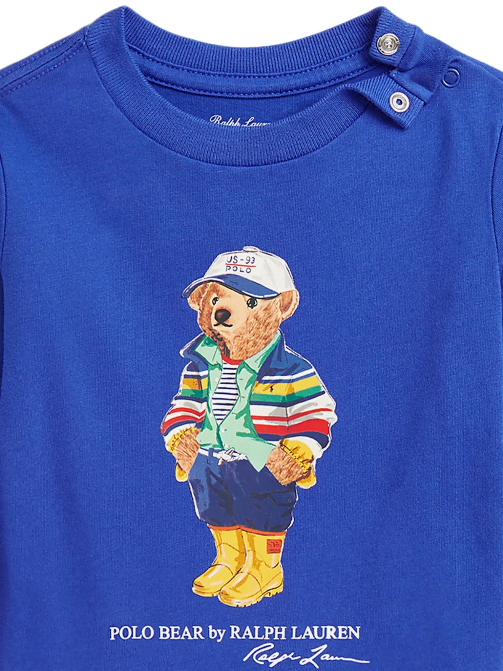 POLO RALPH LAUREN KIDS T-shirt met teddybeerprint Blauw