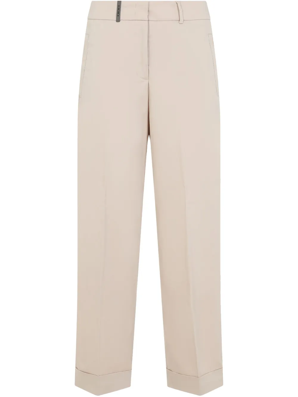 Shop Peserico Straight Trousers In Nude