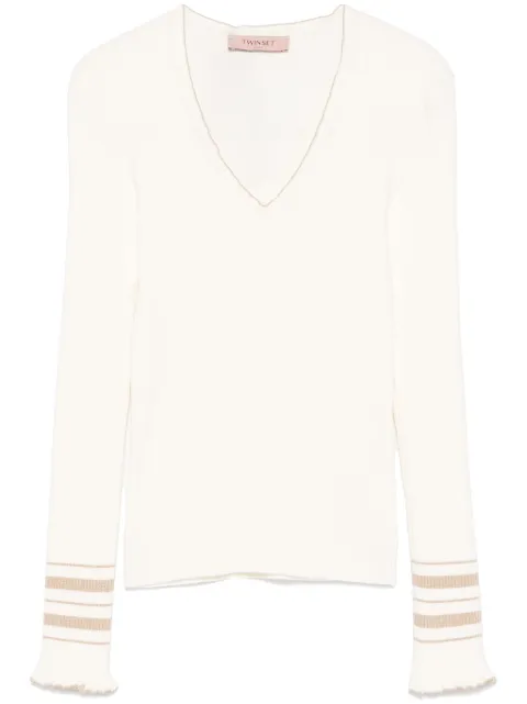 TWINSET lurex ribbed top