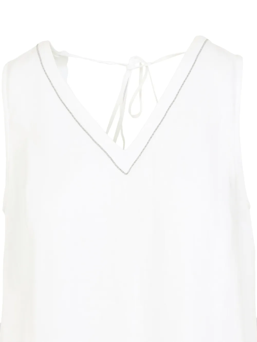 Shop Peserico Linen Midi Dress In White