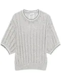 Brunello Cucinelli sequinned knit top - Grey