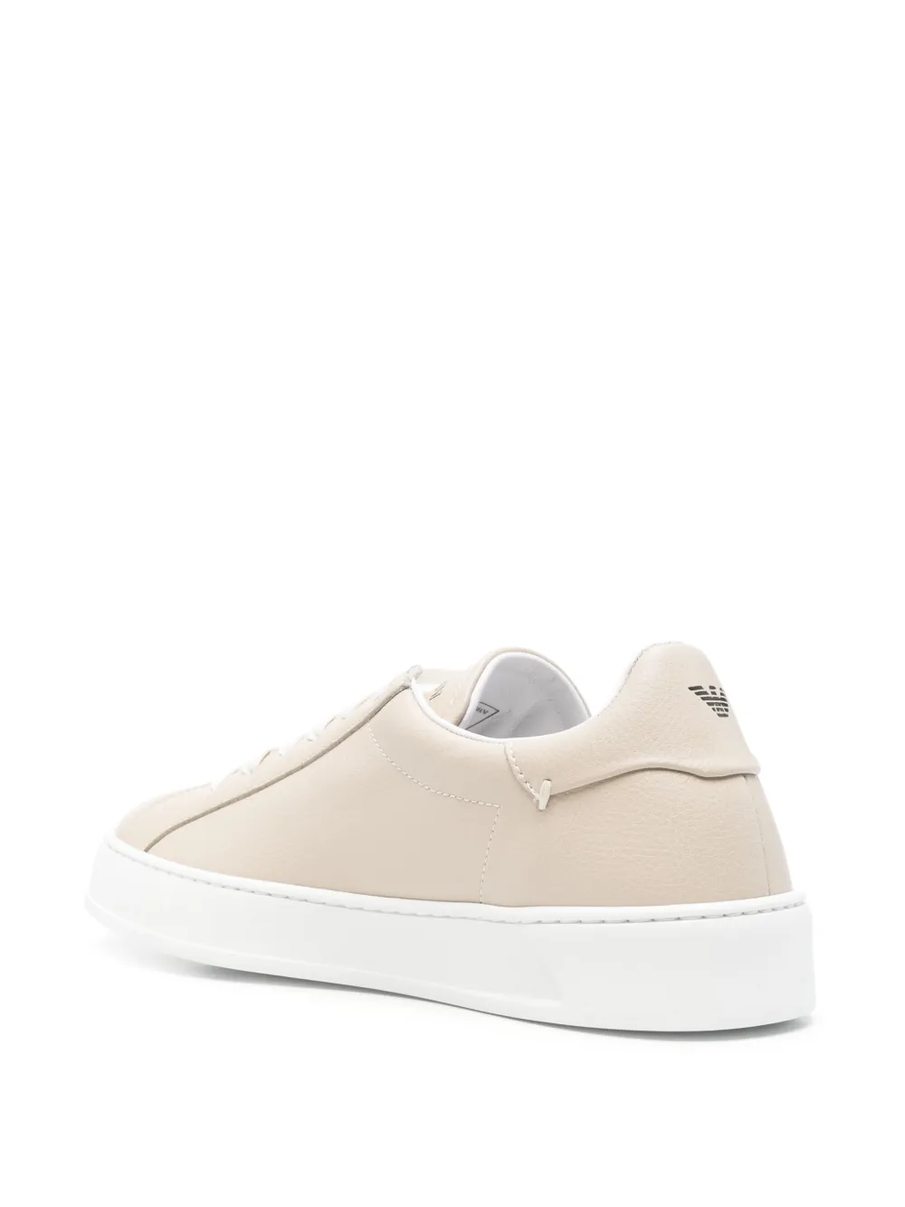 Emporio Armani Leren sneakers Beige