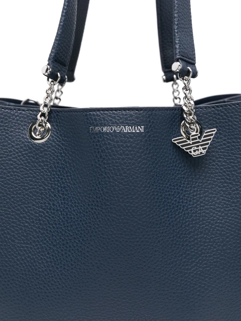 Emporio Armani Shopper met logoprint Blauw