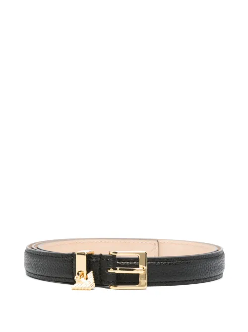 Ceinture Eagle en cuir à breloque logo - Emporio Armani - Modalova