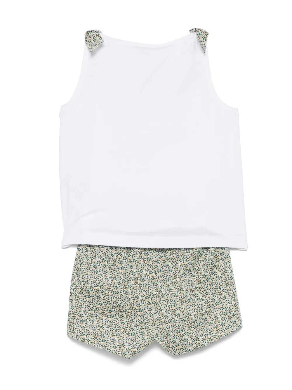 Il Gufo Top en shorts met bloemenprint - Wit