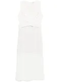 Brunello Cucinelli twill wrap midi dress - White