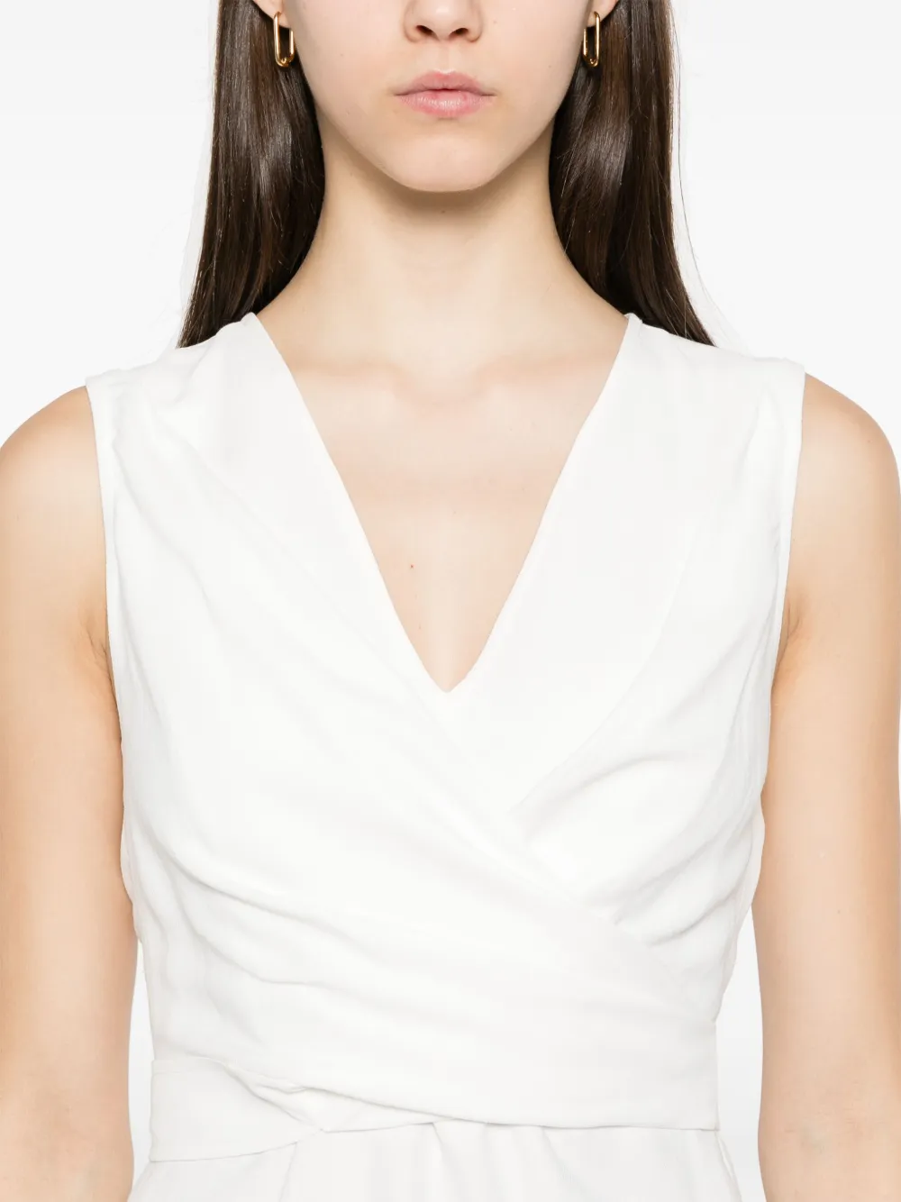 Brunello Cucinelli Twill midi-jurk Wit