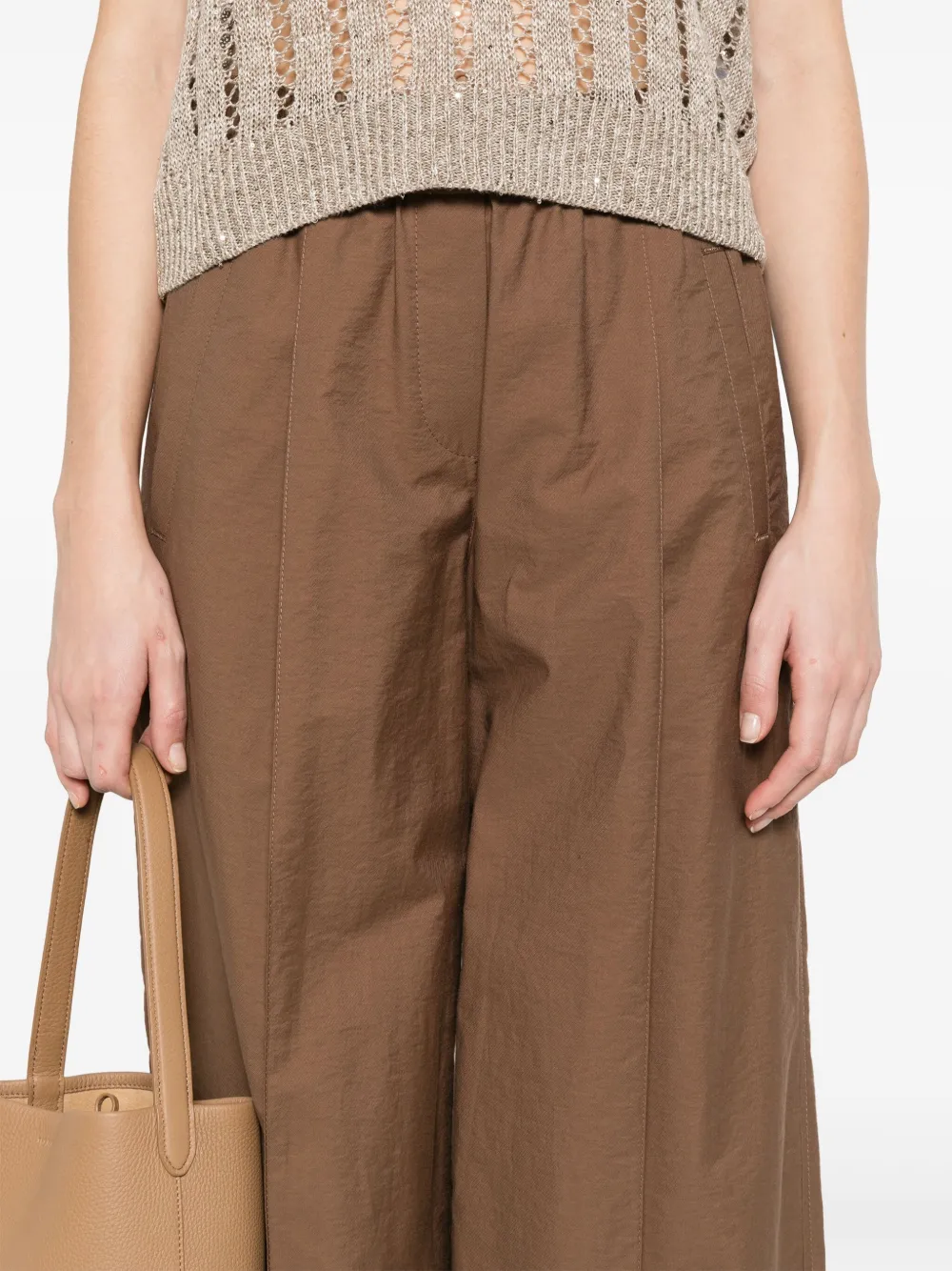Brunello Cucinelli Palazzo broek Bruin