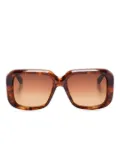 Jacques Marie Mage square-frame sunglasses - Brown