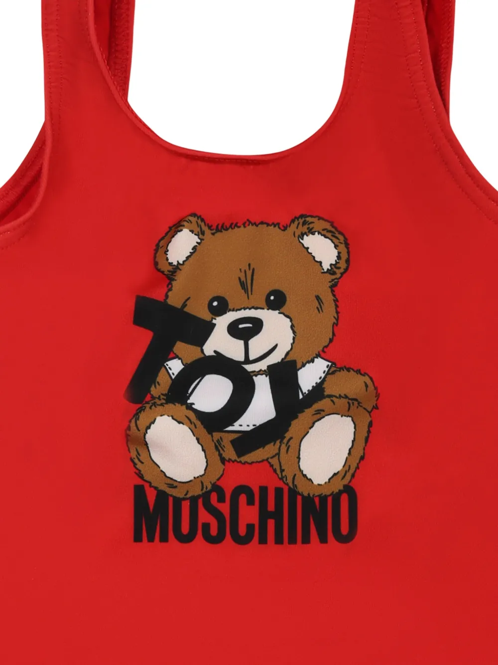Moschino Kids Badpak met teddybeerpatroon Rood