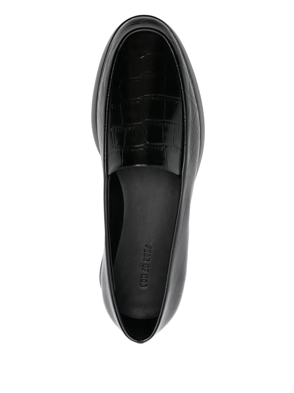 Fear Of God crocodile-embossed loafers Black