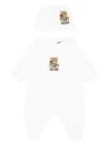 Moschino Kids cotton babygrow set - White