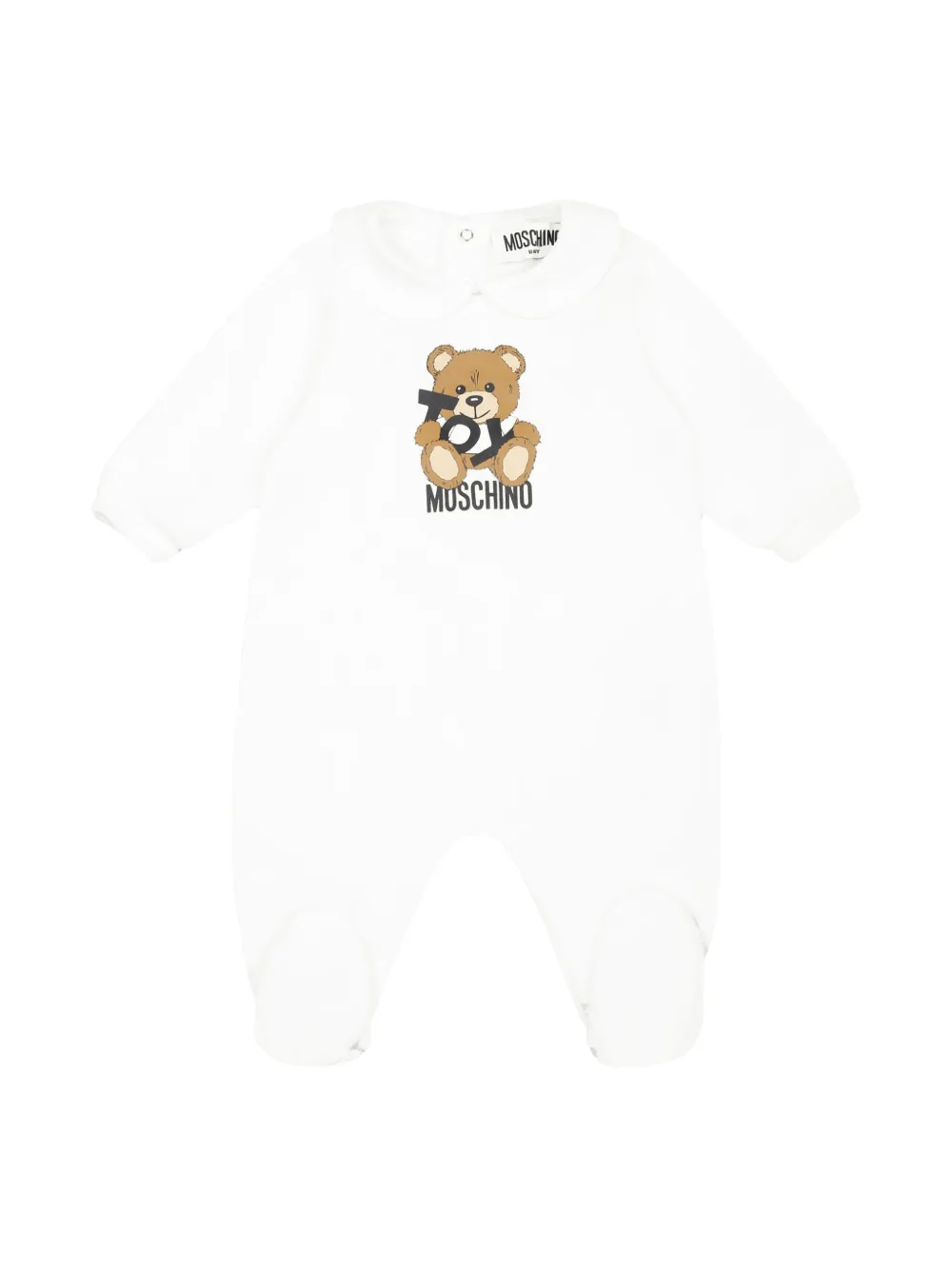 Moschino Kids cotton babygrow set - Wit