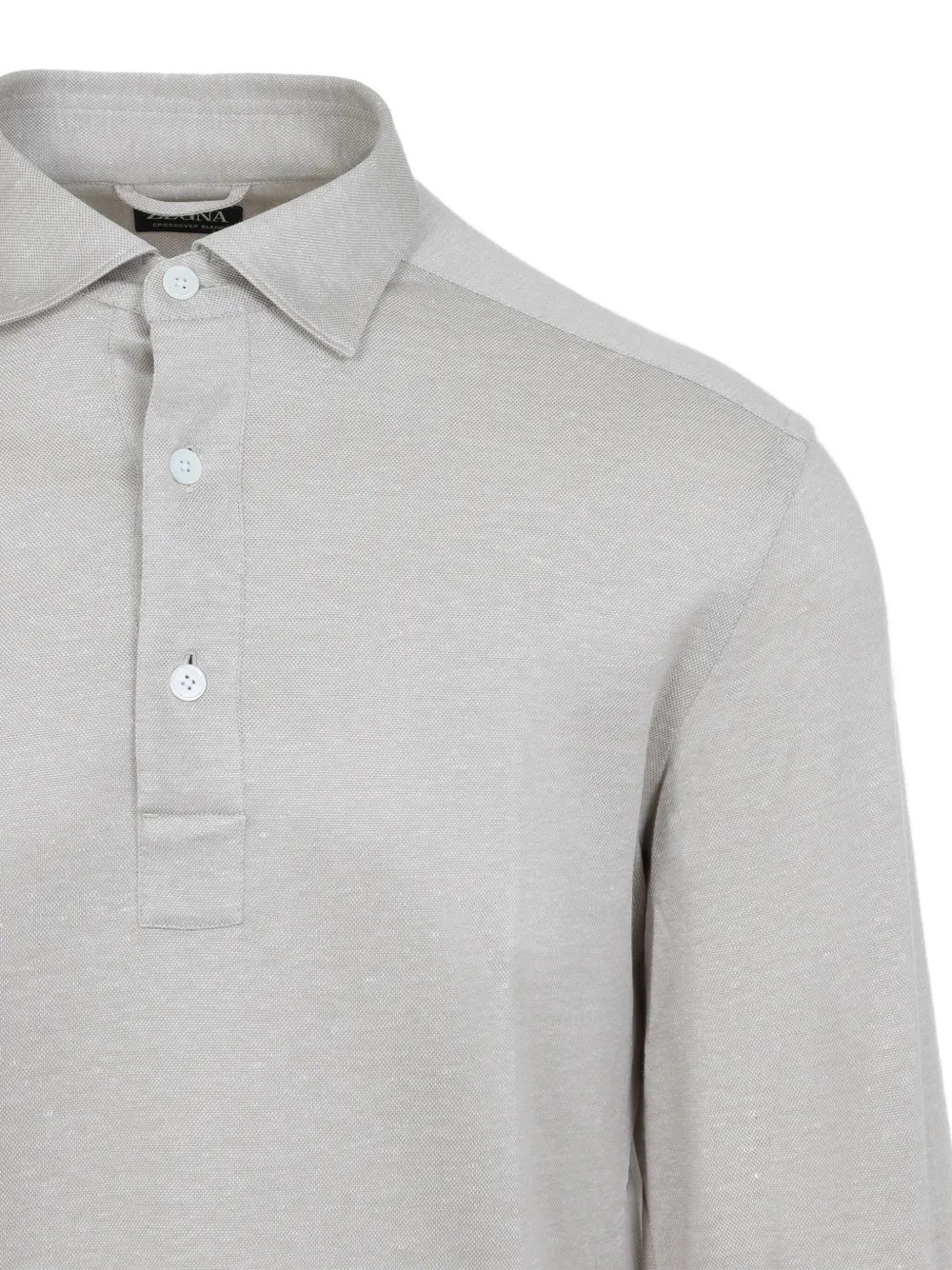 Zegna Zijden poloshirt Beige