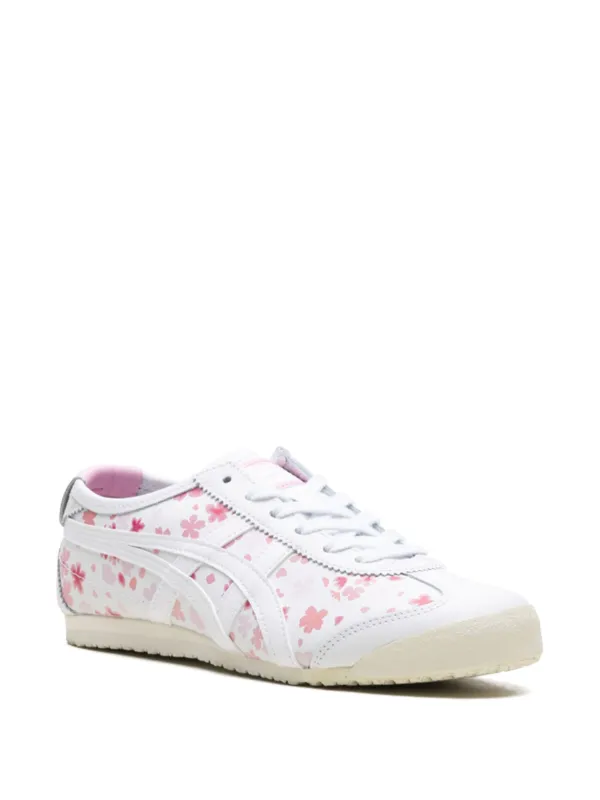 スニーカー Oly Flower Fox Sneakers in White Cotton メゾンキツネ スニーカー Oly Flower Fox コットン ホワイト