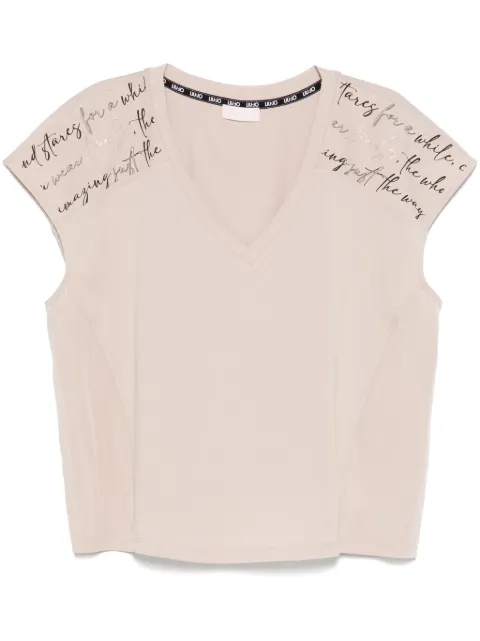 LIU JO crystal-embellished printed T-shirt