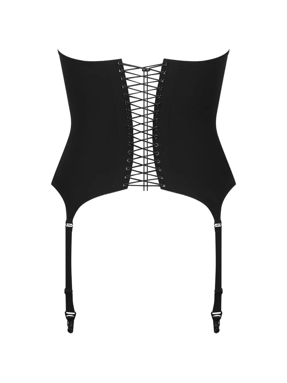 Maison Close Nuit Infinie top met jarretels Zwart