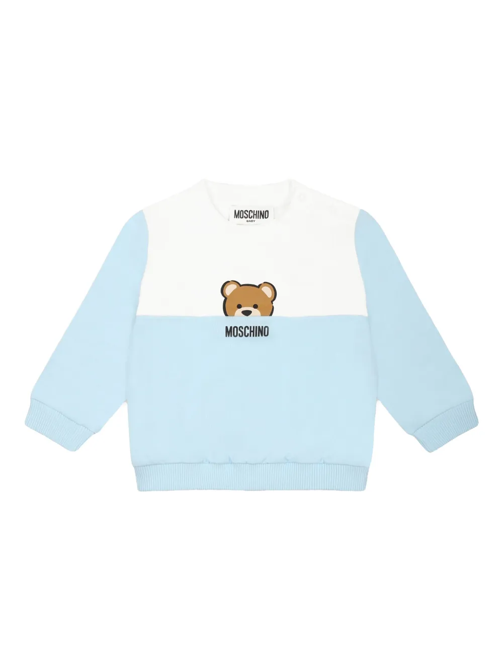 Moschino Teddy Bear-motif Sweatshirt In Blue