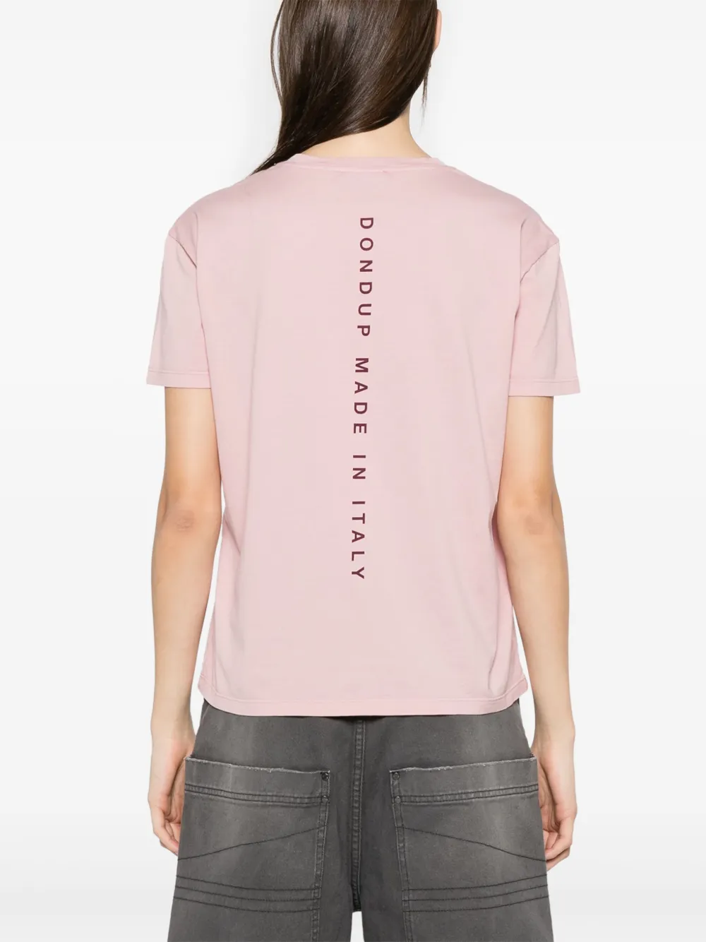 DONDUP T-shirt met logoprint Roze