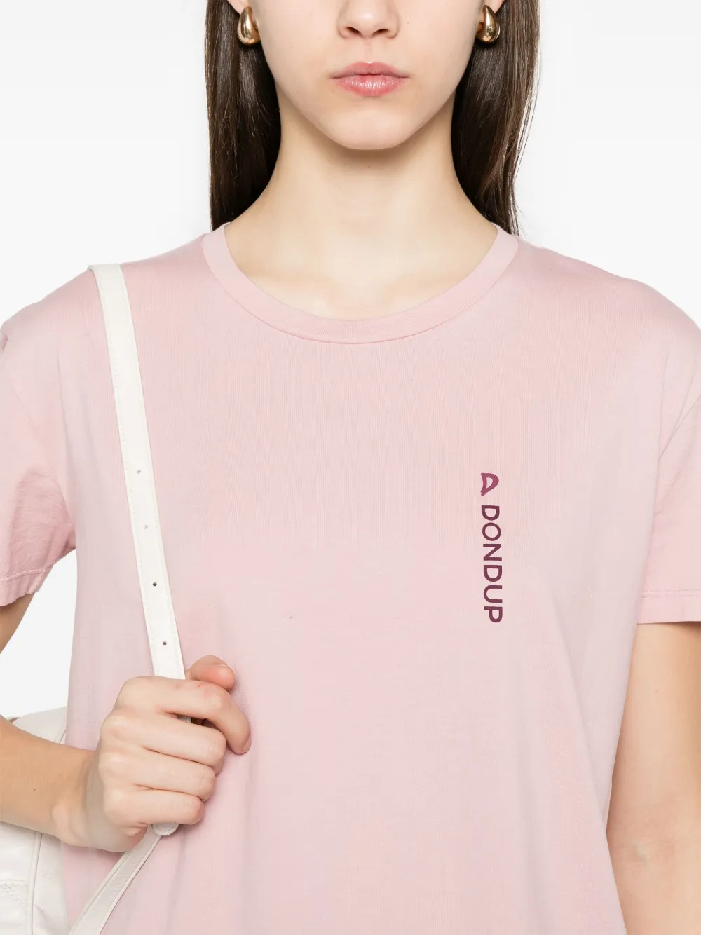 DONDUP T-shirt met logoprint Roze