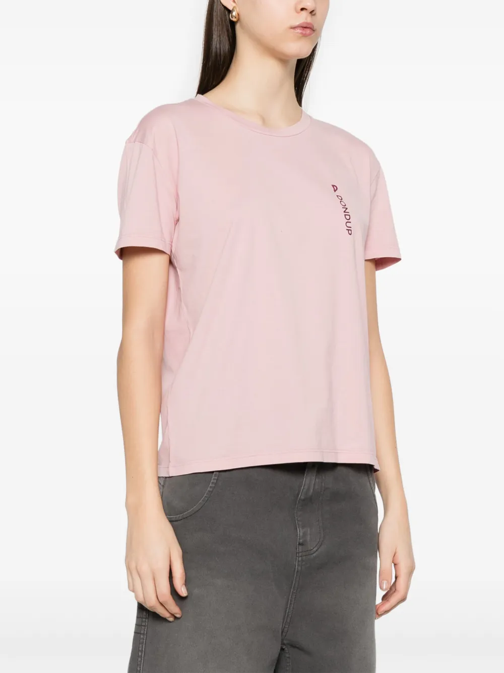 DONDUP T-shirt met logoprint Roze