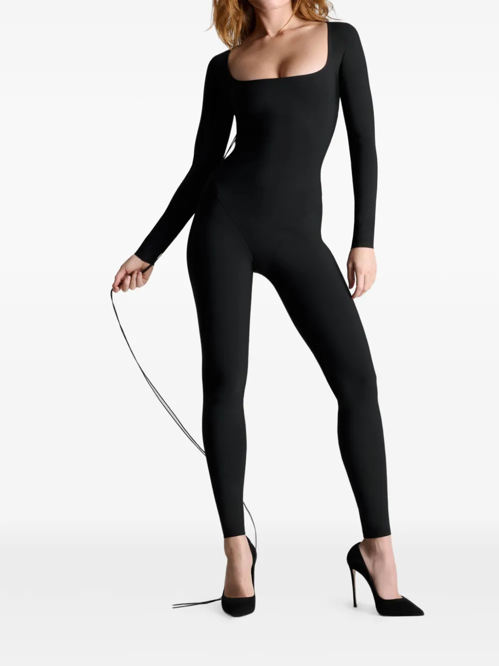 Maison Close Nuit Infinie jumpsuit met open rug Zwart