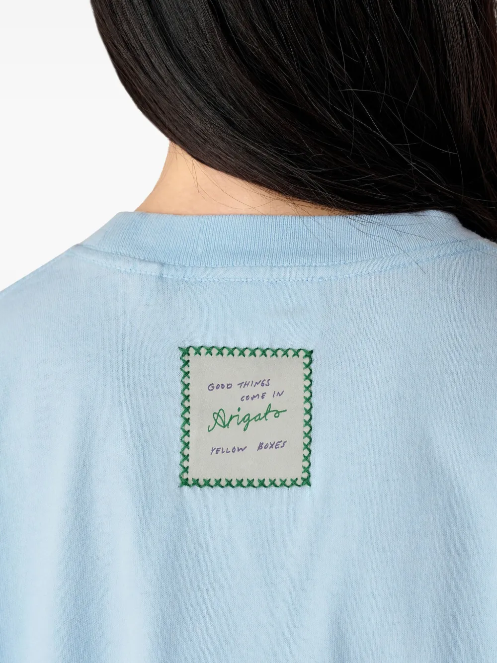 Axel Arigato T-shirt met logopatch Blauw