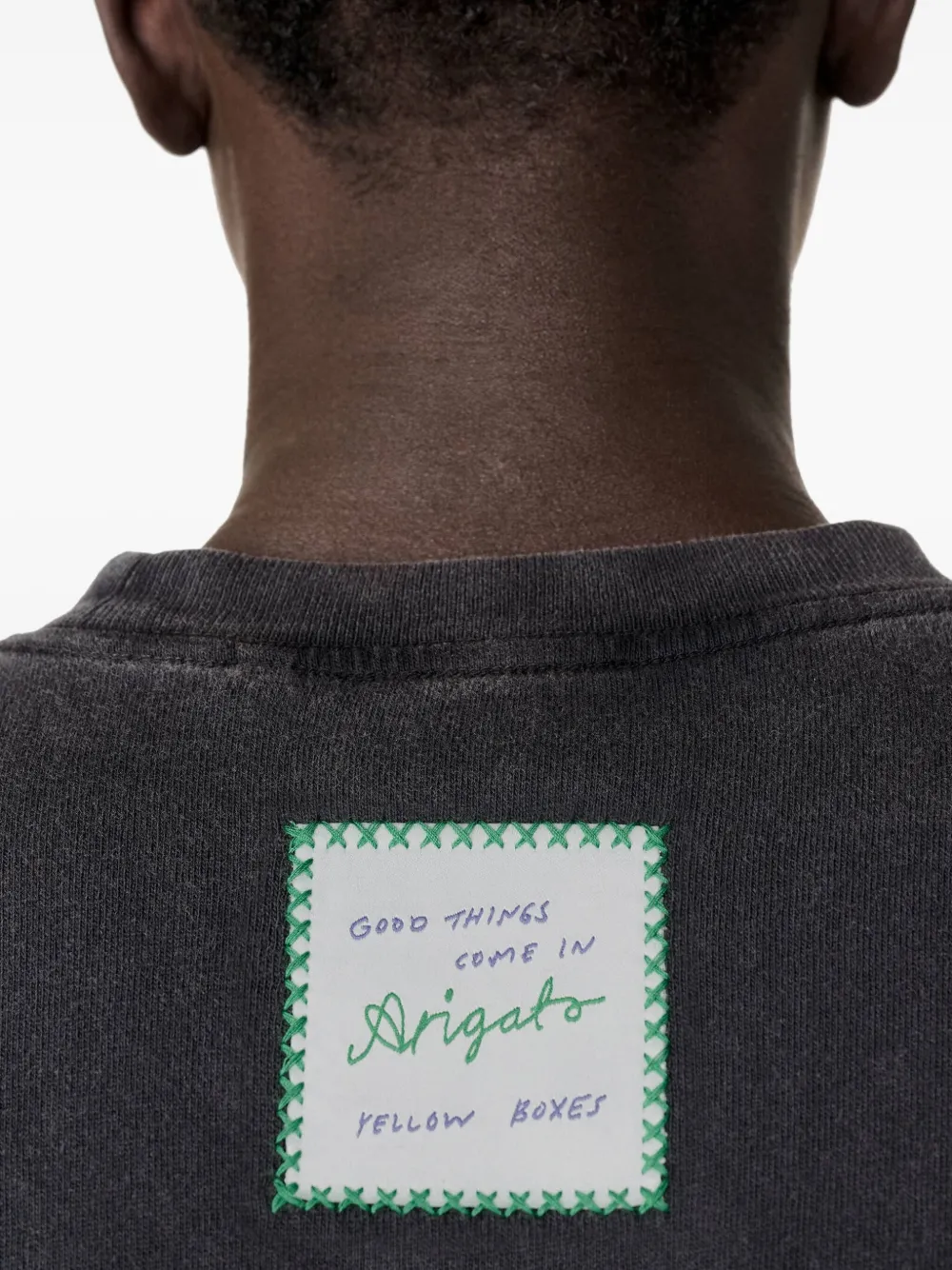 Axel Arigato T-shirt van biologisch katoen met logopatch Zwart