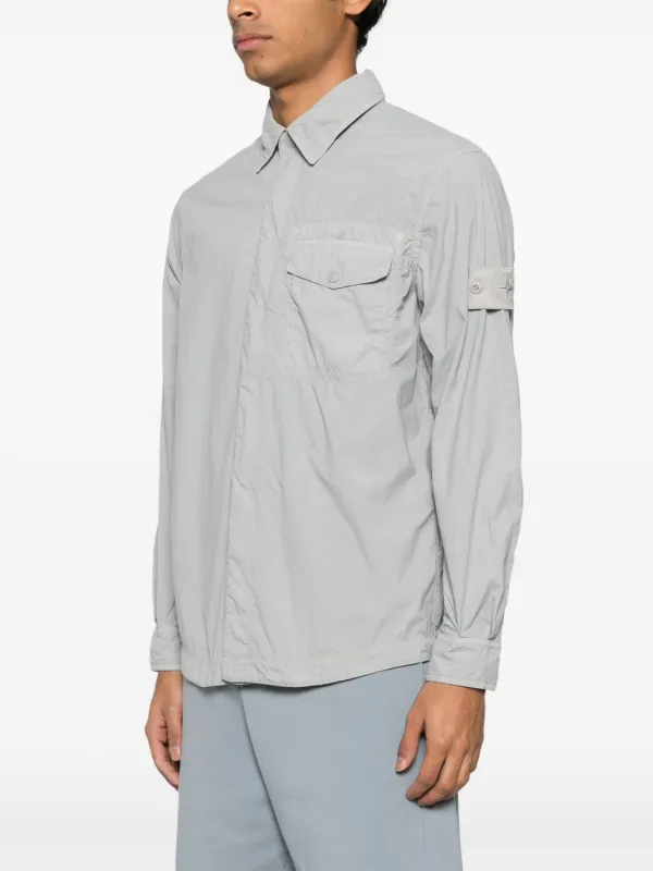 Stone Island コンパスバッジ シャツジャケット | グレー