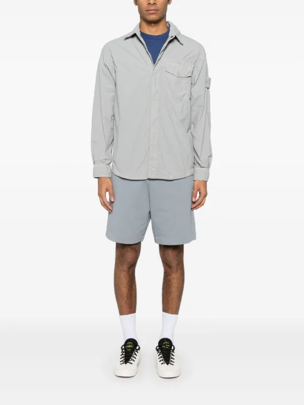 Stone Island コンパスバッジ シャツジャケット | グレー