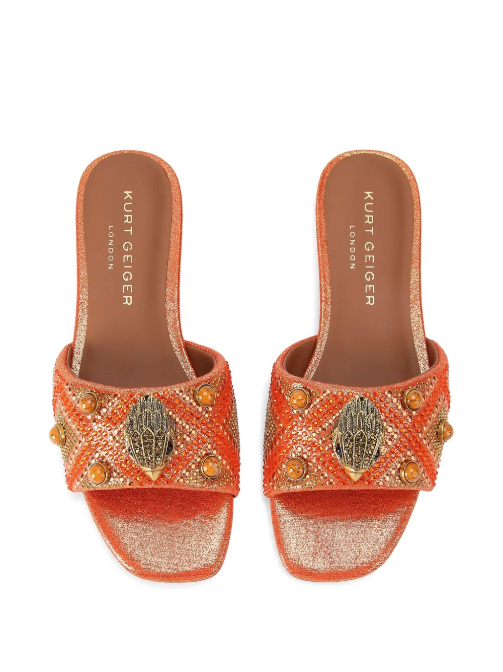 Kurt Geiger London Kensington slip-on sandalen Oranje