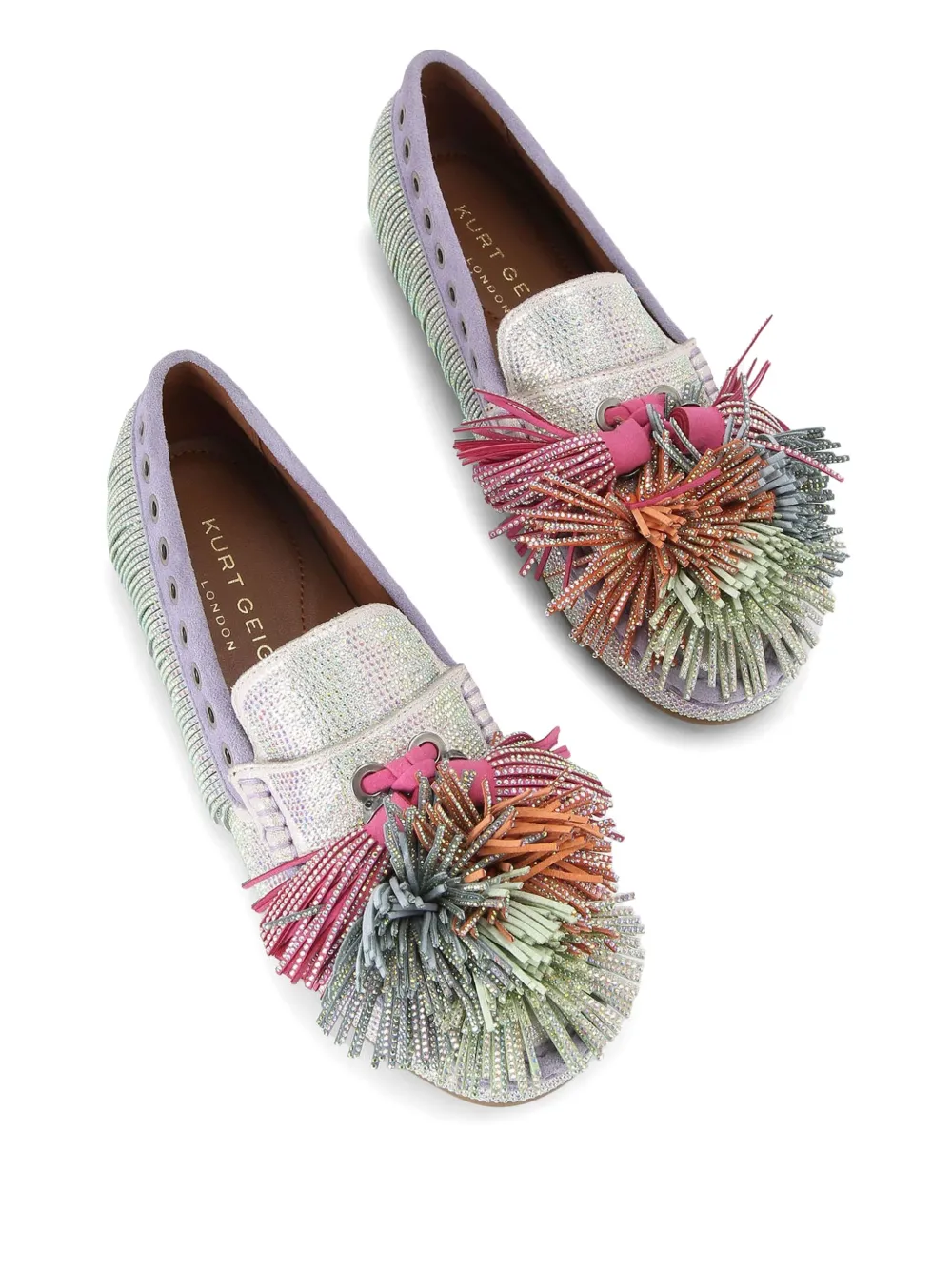 Kurt Geiger London Pom mocassins Zilver