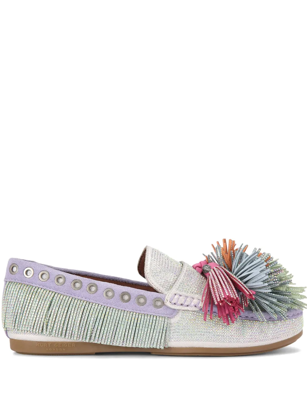 Kurt Geiger London Pom mocassins Zilver