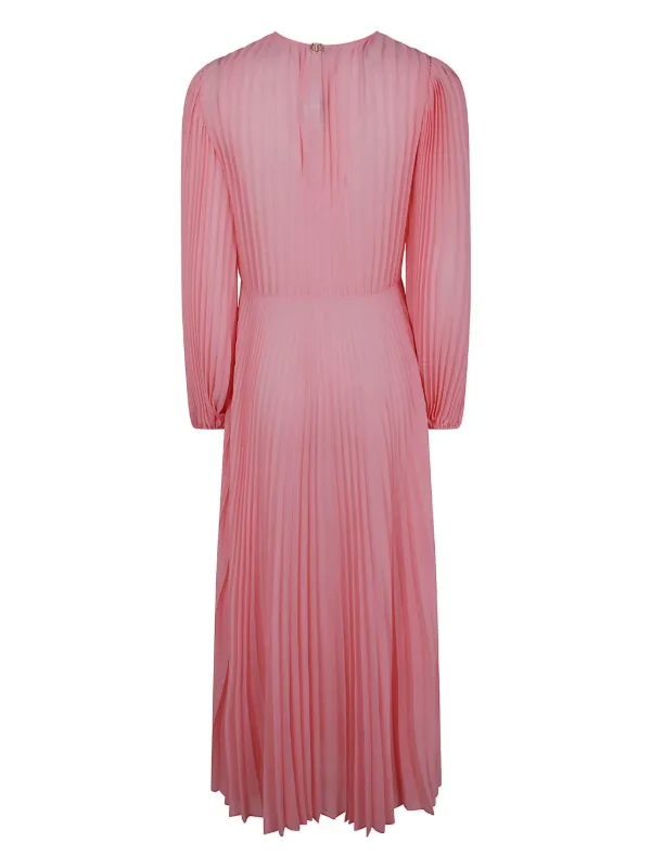 pleated georgette midi dress Pleated Georgette Smock Midi Dress