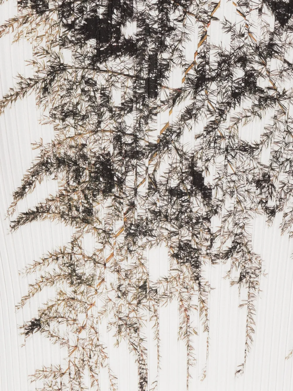 Issey Miyake Pressed Flora midi dress Wit