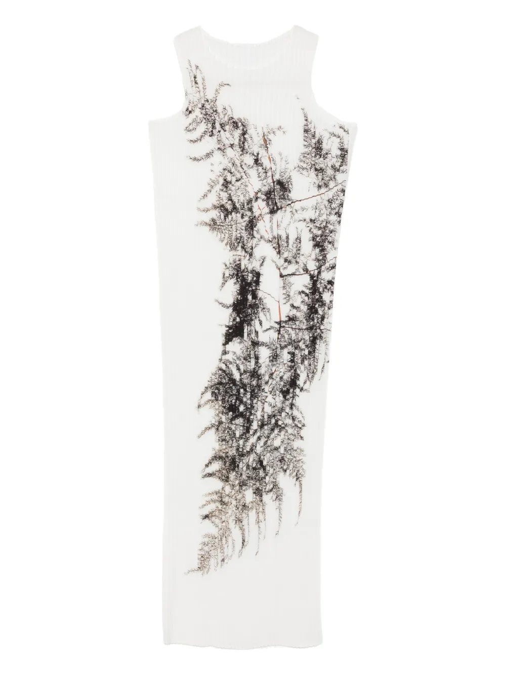 Issey Miyake Pressed Flora midi dress Wit