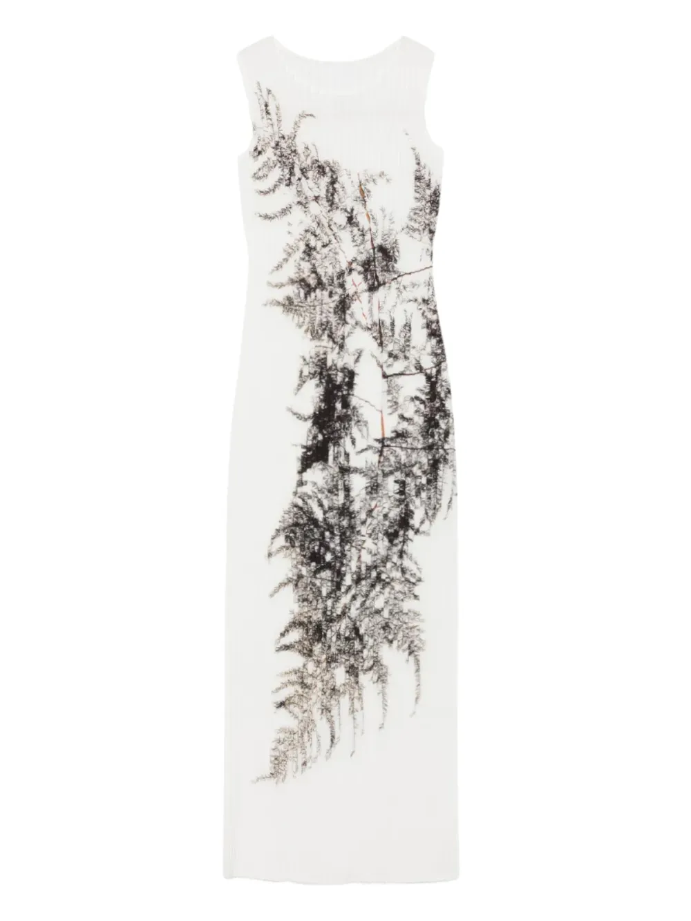 Issey Miyake Pressed Flora midi-jurk Wit