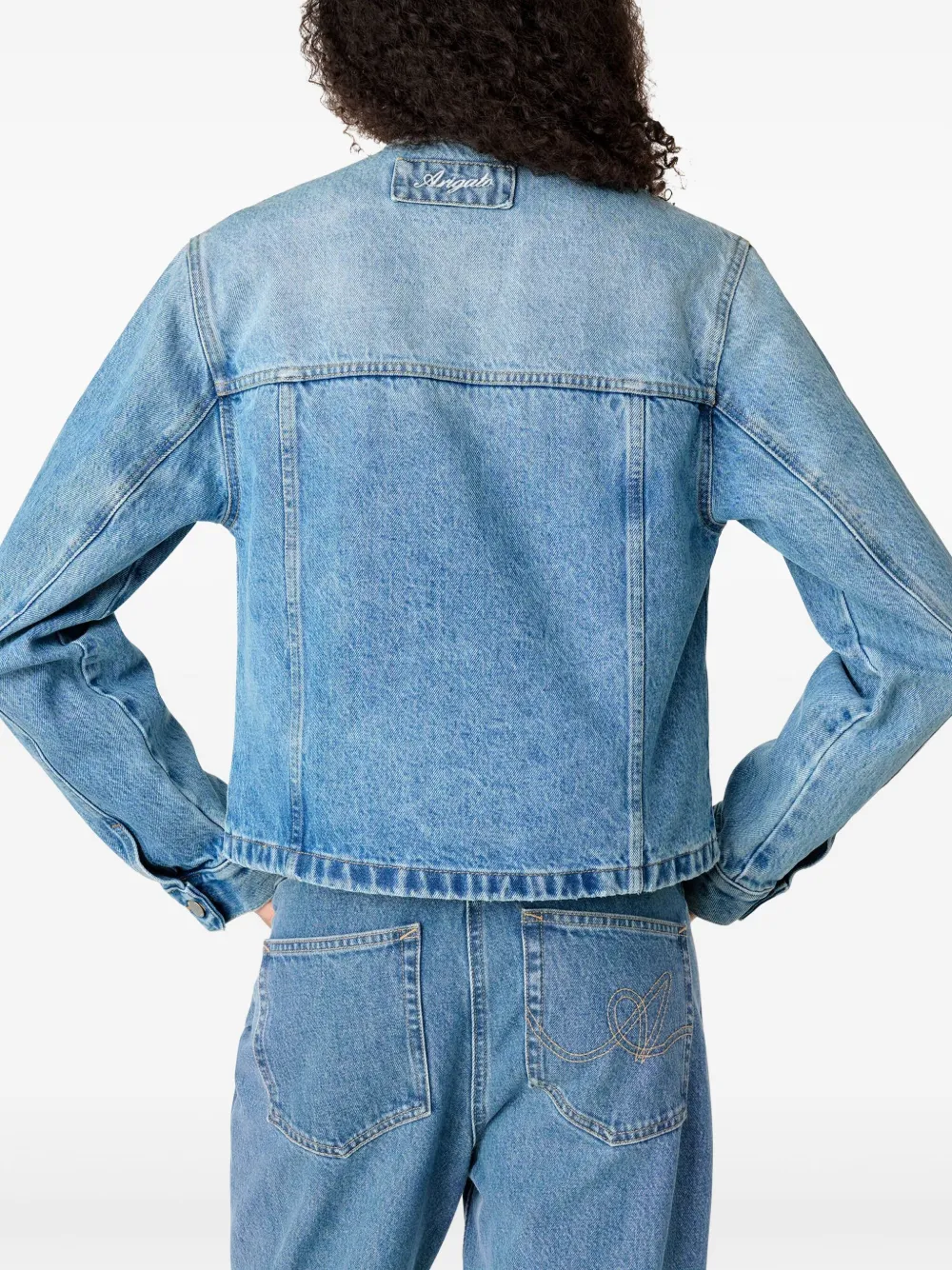 Axel Arigato Deia denim jack Blauw