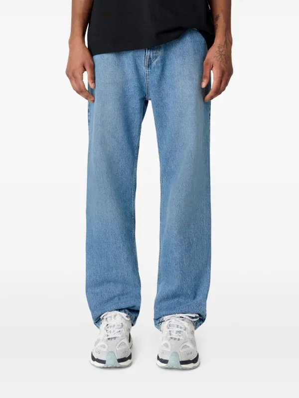 パンツ 00s Archive coating faded wide fit denim Axel Arigato Archive Jeans | Blue | FARFETCH