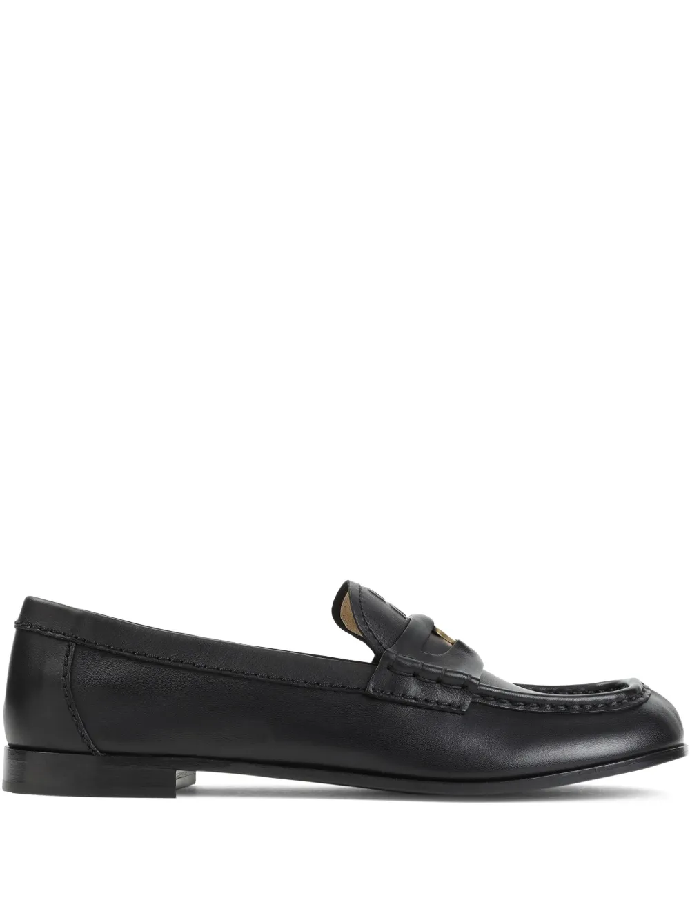 Miu Loafers met detail Zwart