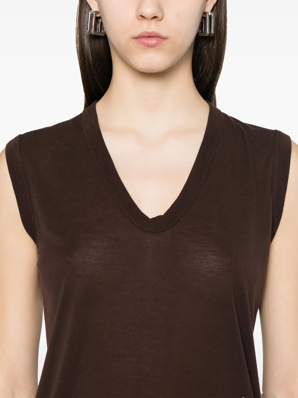 Rick Owens Tanktop met V-hals Bruin