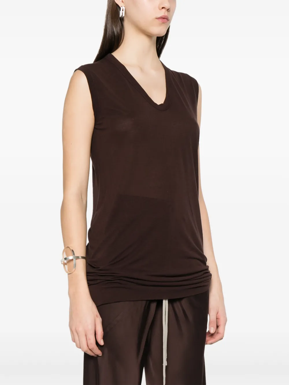 Rick Owens Tanktop met V-hals Bruin